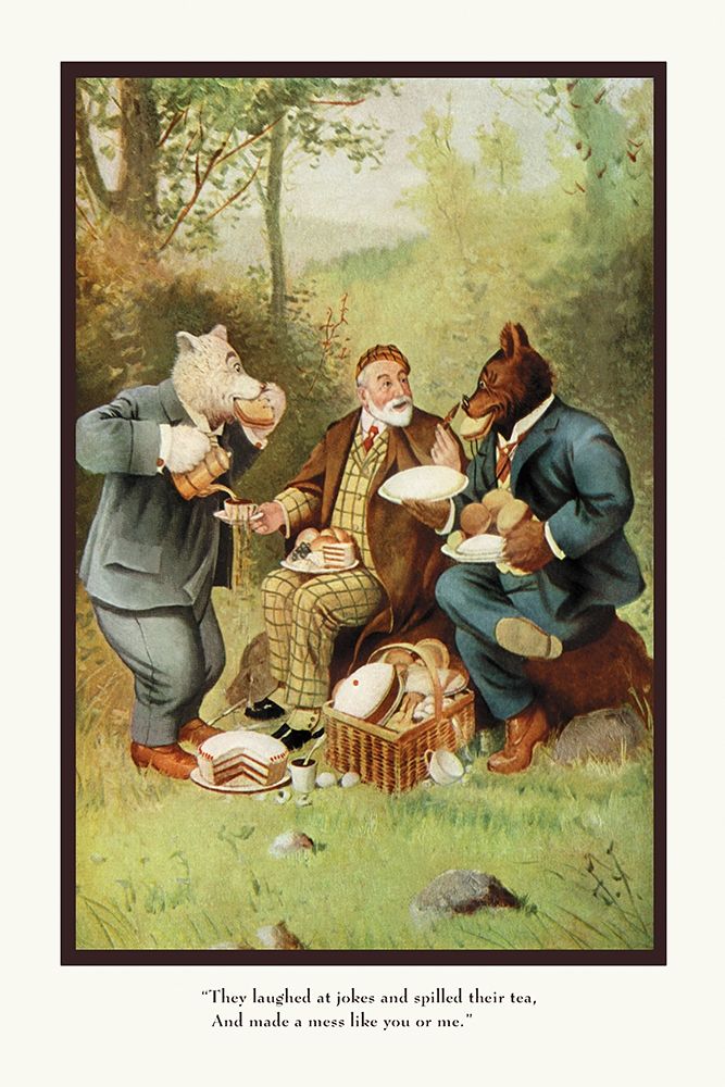 Teddy Roosevelts Bears: Teddy B and Teddy G at a Picnic art print by R.K. Culver for $57.95 CAD