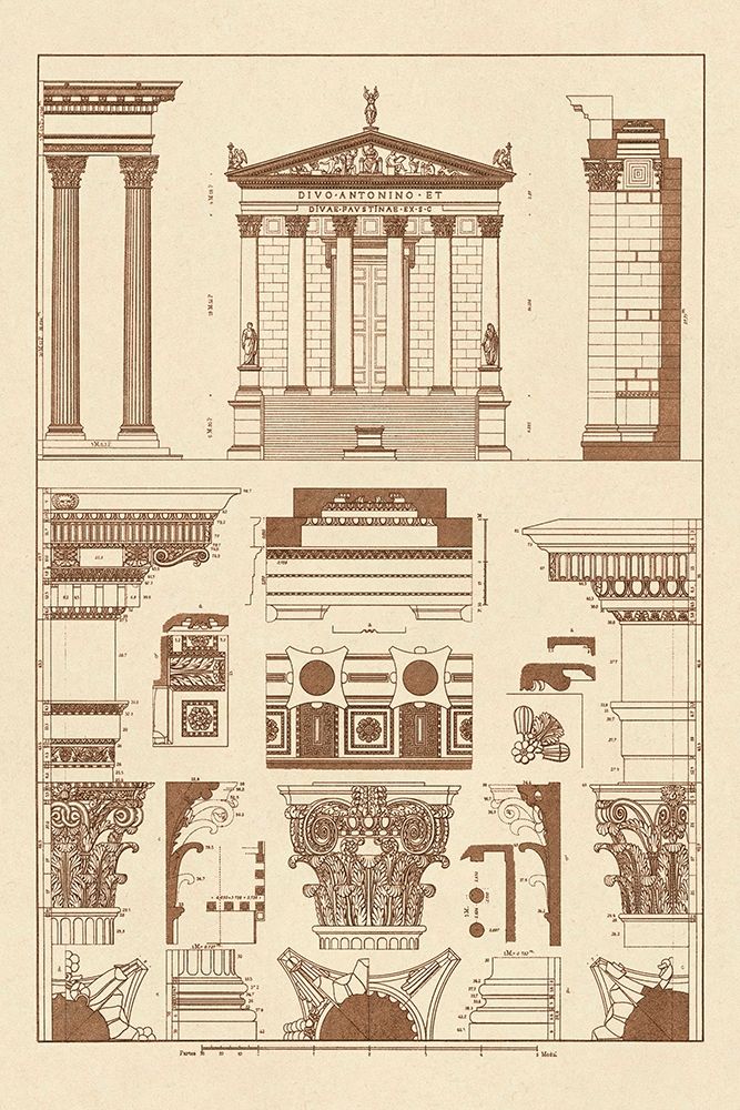 Temples of Antonius, Castor and Mars art print by J. Buhlmann for $57.95 CAD