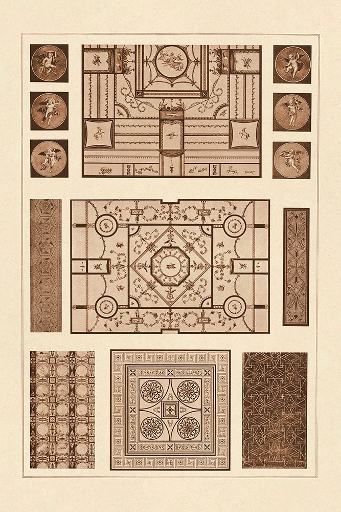 Painted Ceilings and Pavements from Pompeii art print by J. Buhlmann for $57.95 CAD