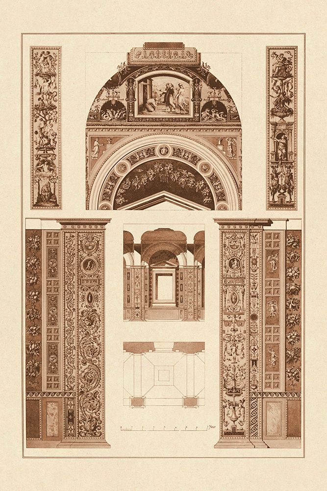Decoration of the Second Corridor of the Loggie in the Vatican art print by J. Buhlmann for $57.95 CAD
