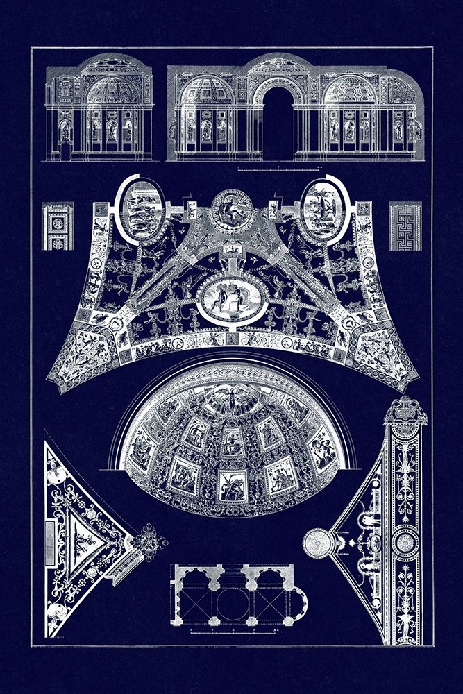 Cross Vaults of the Renaissance (Blueprint) art print by J. Buhlmann for $57.95 CAD