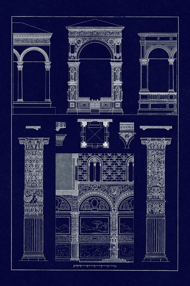 Arcades (Blueprint) art print by J. Buhlmann for $57.95 CAD