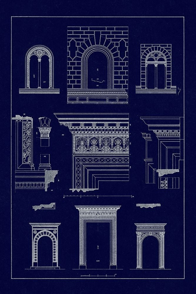 Windows and Doorways of the Renaissance (Blueprint) art print by J. Buhlmann for $57.95 CAD