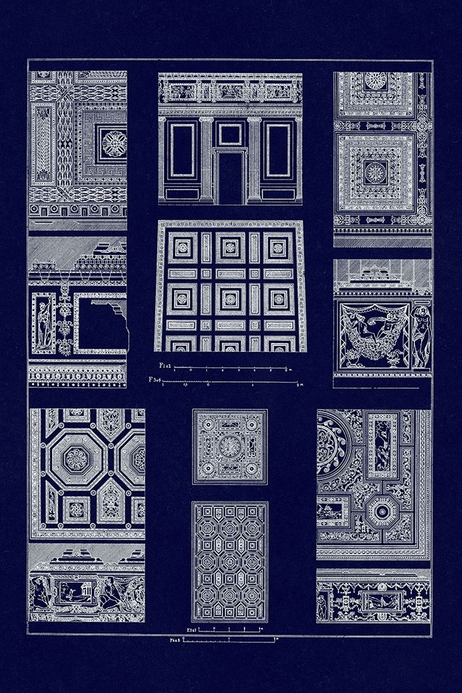 Ceilings with Bays (Blueprint) art print by J. Buhlmann for $57.95 CAD