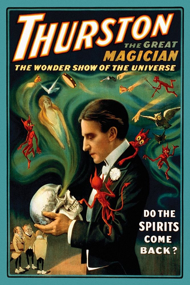 Magicians: Thurston the Great Magician: Do the Spirits Come Back? art print by Strobridge for $57.95 CAD