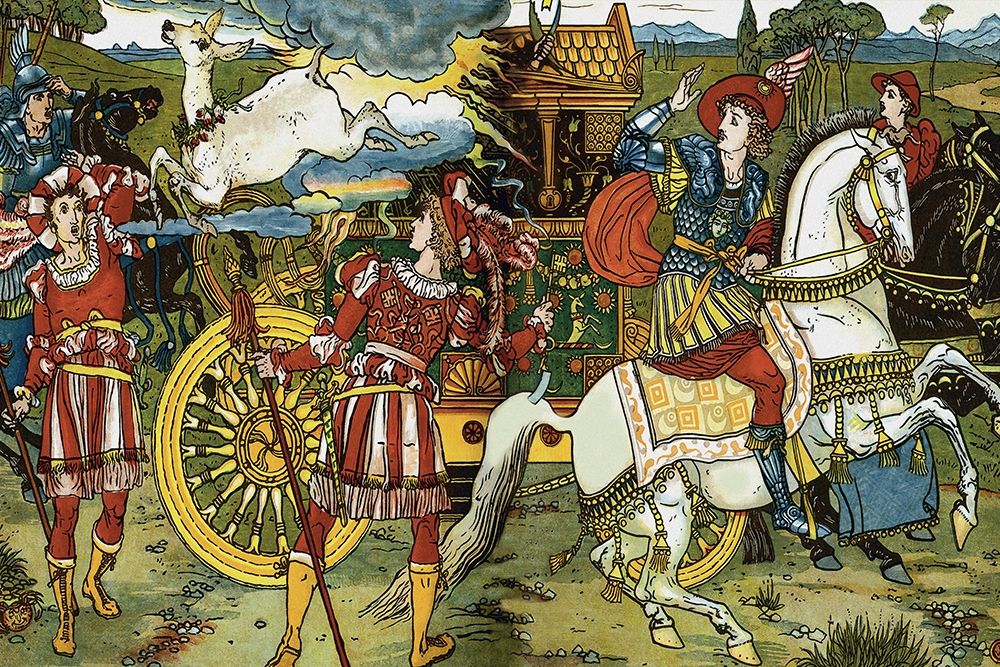 Hind in the Wood - Leap art print by Walter Crane for $57.95 CAD