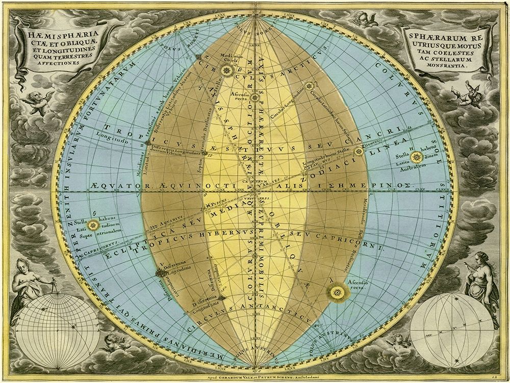 Maps of the Heavens: Hemisphaeria Sphaerarum art print by Andreas Cellarius for $57.95 CAD