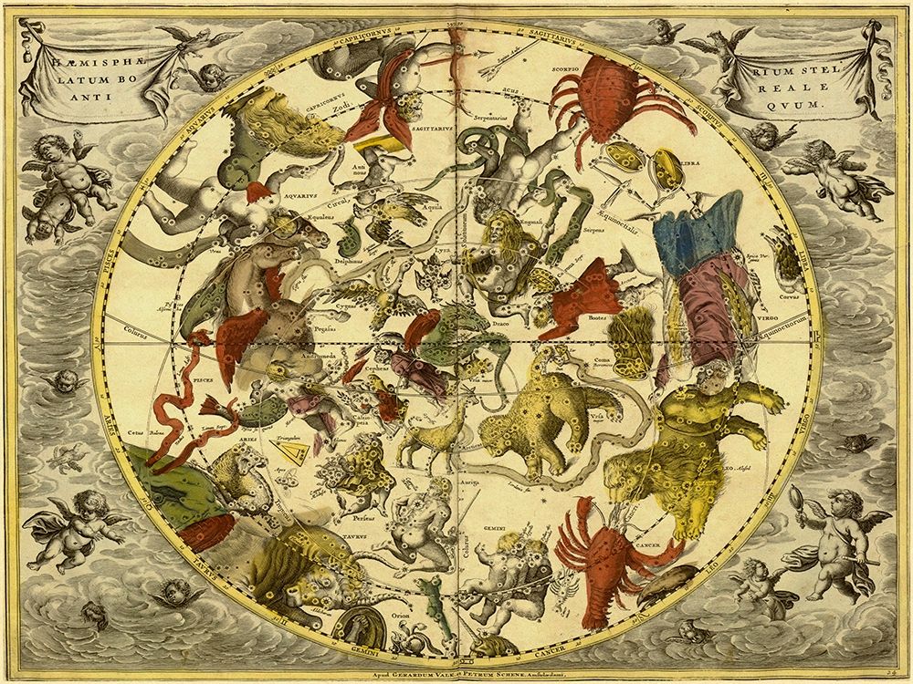 Maps of the Heavens: Planisphaerium Stellatum Boreale art print by Andreas Cellarius for $57.95 CAD