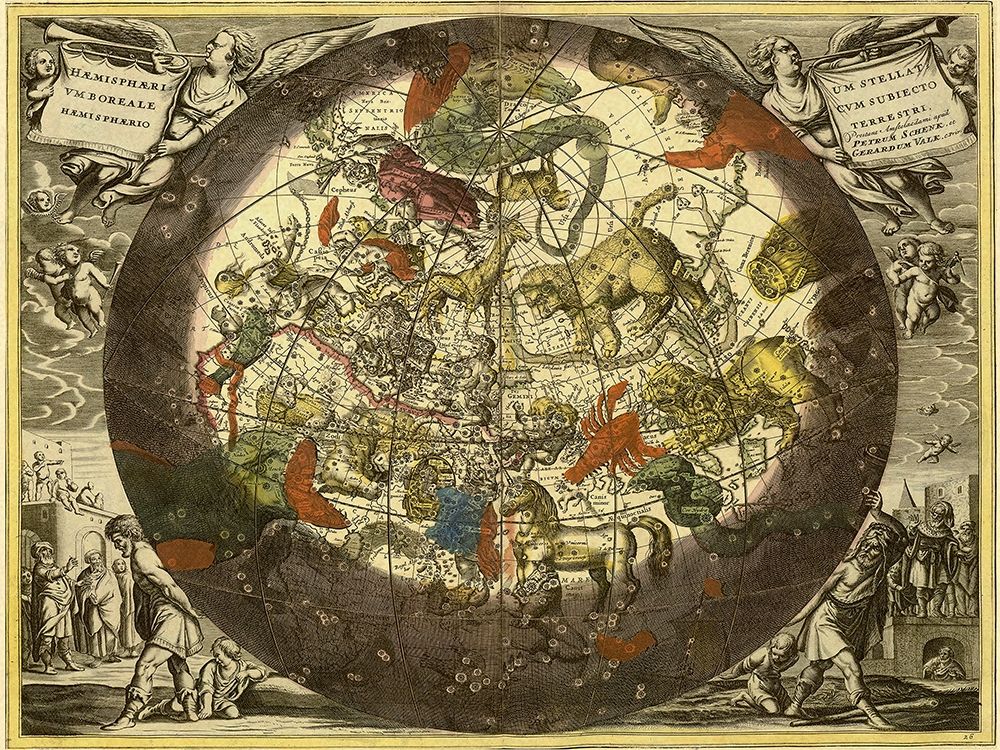 Maps of the Heavens: Hemisphaerium Stellatum Boreale Cum Subiecto art print by Andreas Cellarius for $57.95 CAD