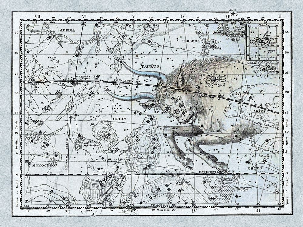 Maps of the Heavens: Taurus the Bull art print by Alexander Jamieson for $57.95 CAD