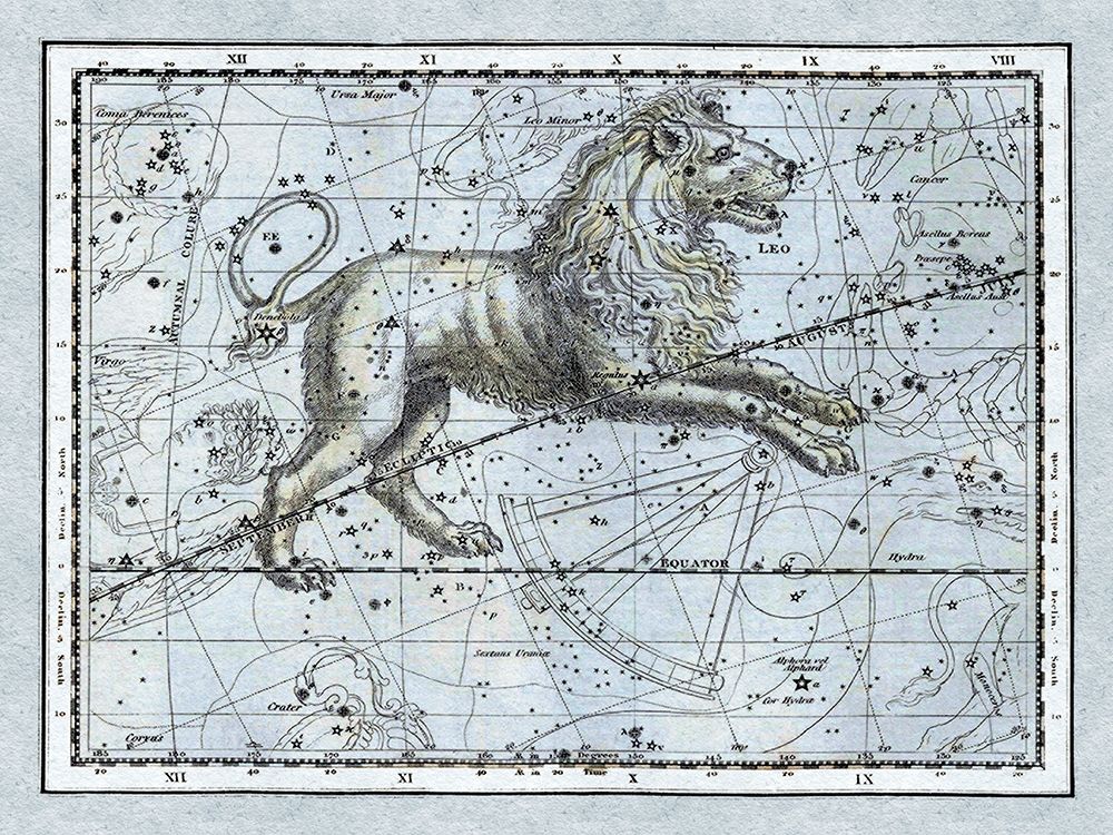 Maps of the Heavens: Leo - The Nemean Lion art print by Alexander Jamieson for $57.95 CAD