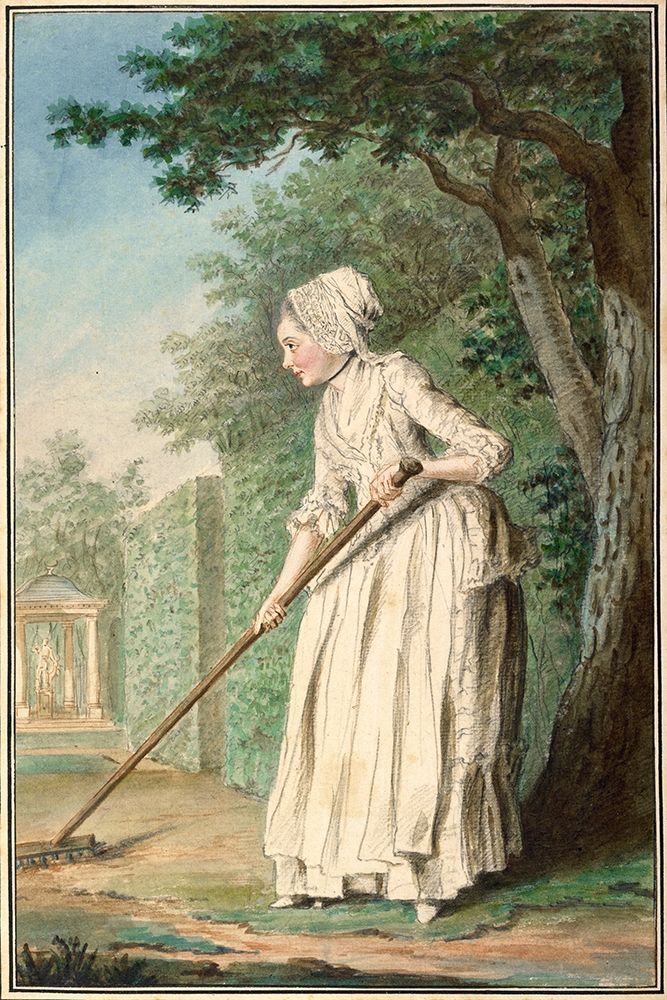 The Duchess of Chaulnes as a Gardener in an Allee, 1771 art print by Louis Carrogis de Carmontelle for $57.95 CAD