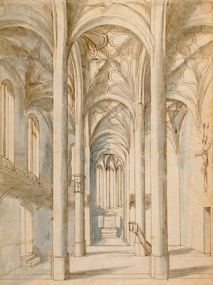 Interior of a Gothic Church, 1629 art print by Paul the Elder Juvenal for $57.95 CAD