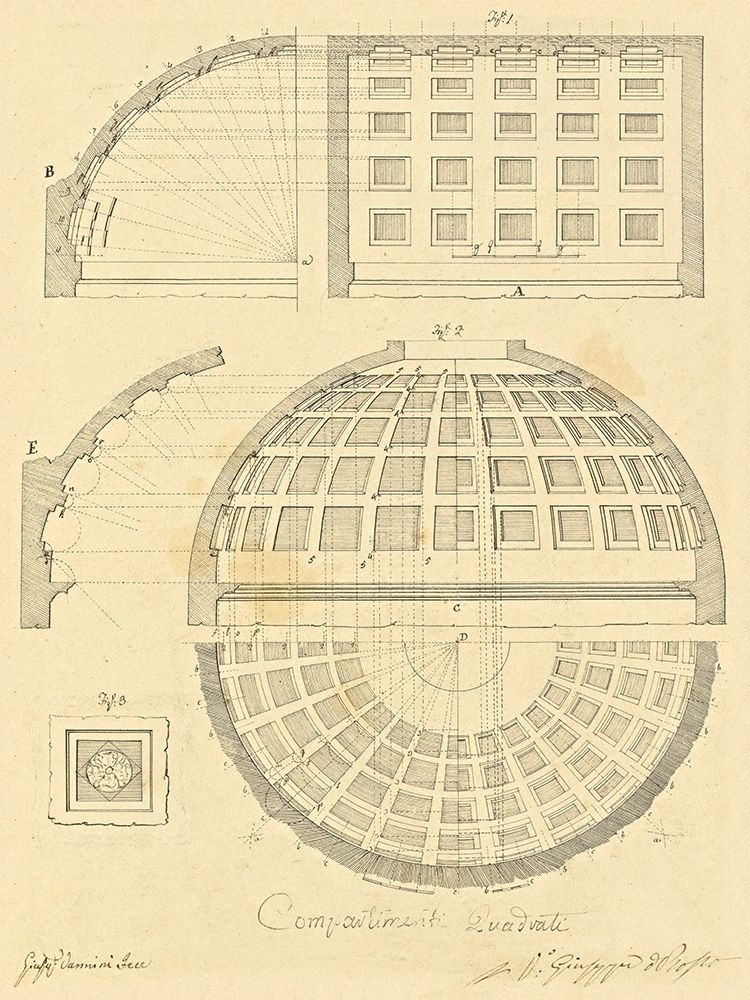 Plate 42 for Elements of Civil Architecture, ca. 1818-1850 art print by Giuseppe Vannini for $57.95 CAD