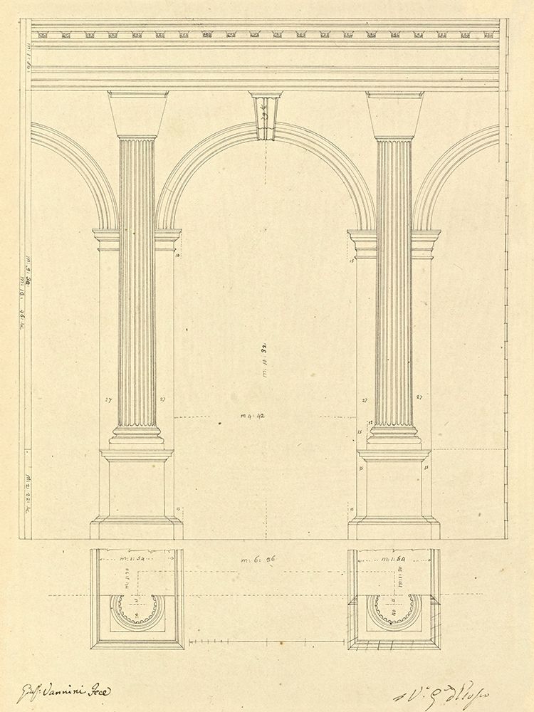 Plate 28 for Elements of Civil Architecture, ca. 1818-1850 art print by Giuseppe Vannini for $57.95 CAD