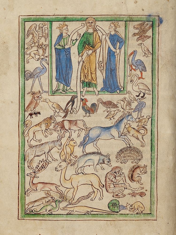 Adam Naming the Animals art print by English 13th Century for $57.95 CAD