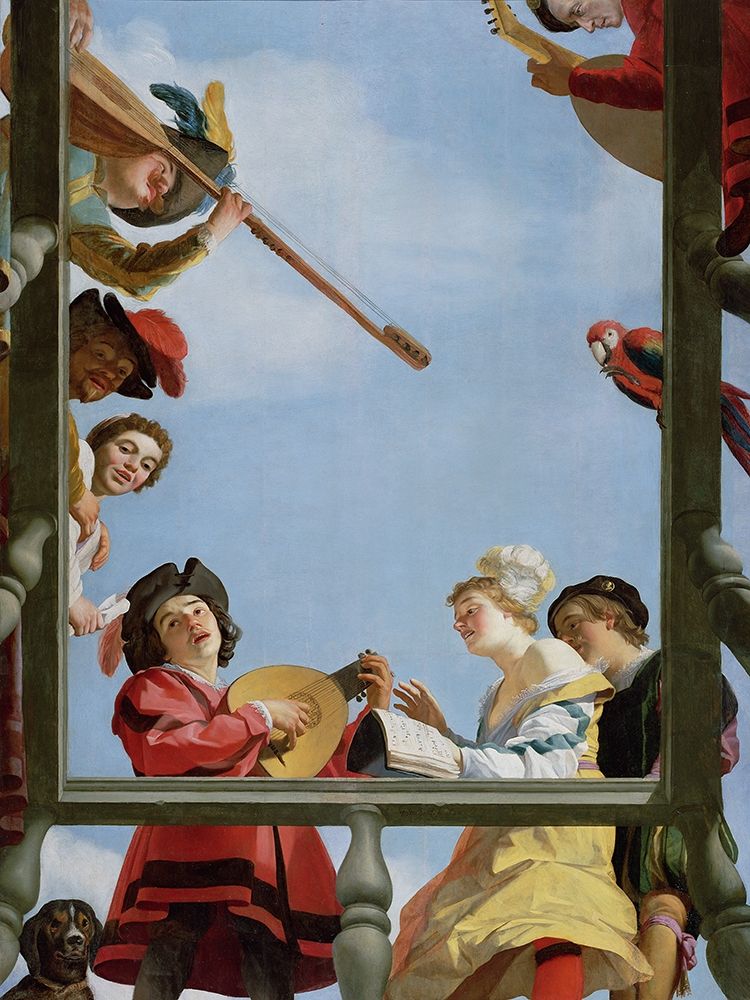 Musical Group on a Balcony art print by Gerrit van Honthorst for $57.95 CAD