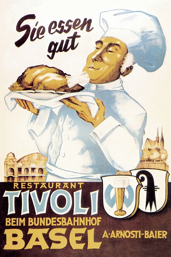 Cooks: Restaurant Tivoli Basel art print by Advertisement for $57.95 CAD