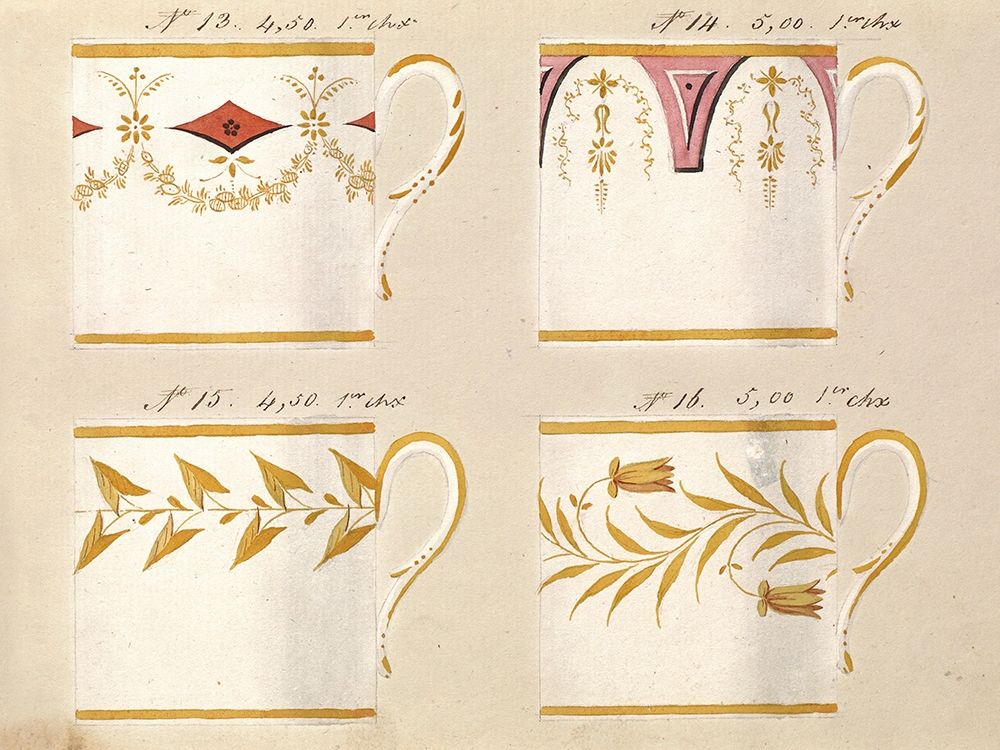 Quatre tasses du 1er choix, ca. 1800-1820 art print by Honore for $57.95 CAD
