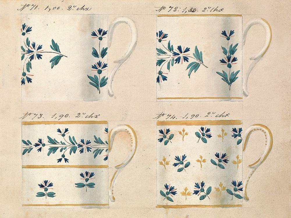 Quatre tasses du 1er choix, ca. 1800-1820 art print by Honore for $57.95 CAD