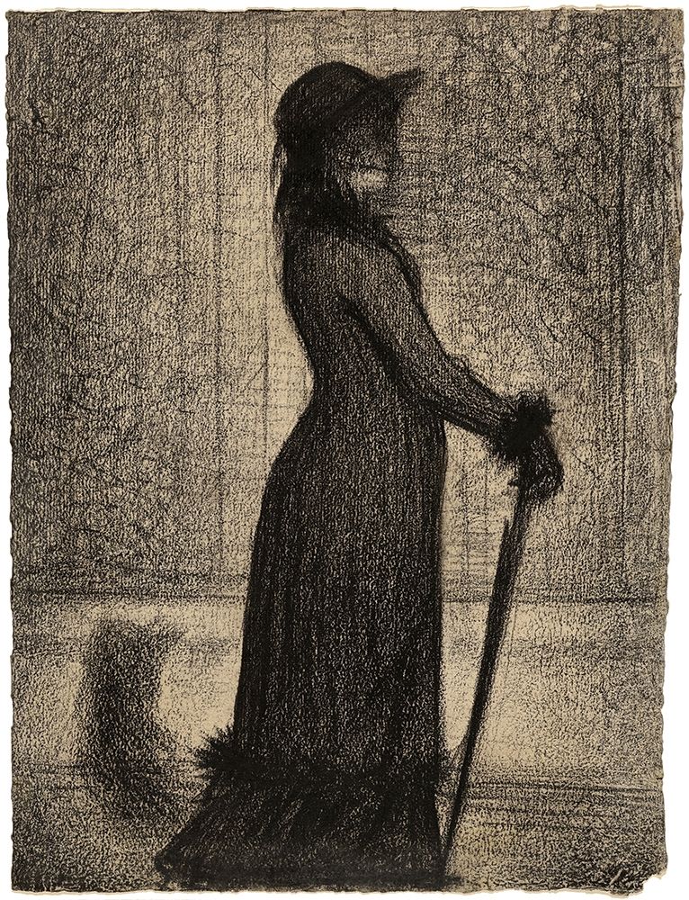 Une elegante (Woman Strolling) art print by Georges Seurat for $57.95 CAD
