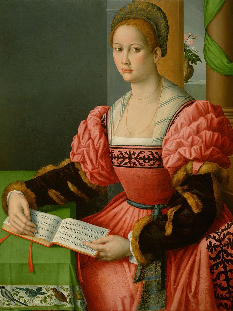 Portrait of a Woman with a Book of Music art print by Bacchiacca (Francesco Ubertini) for $57.95 CAD