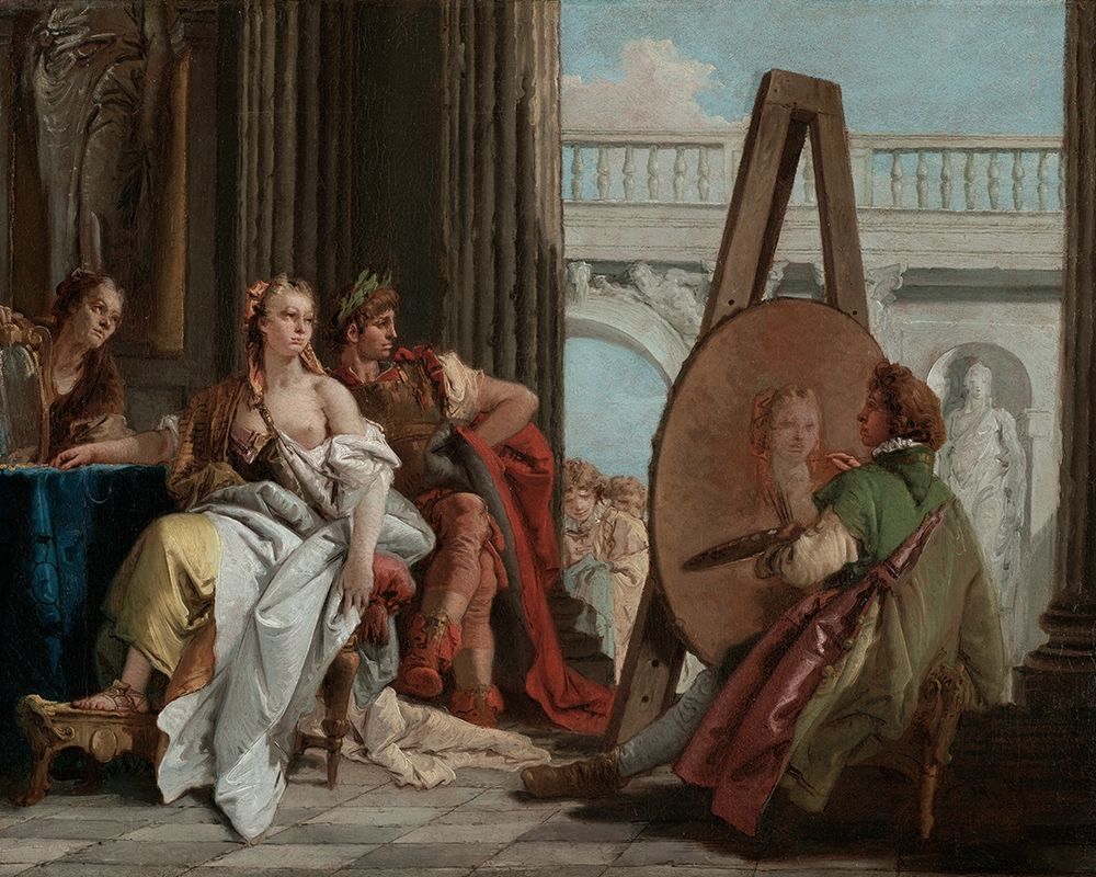 Alexander the Great and Campaspe in the Studio of Apelles art print by Giovanni Battista Tiepolo for $57.95 CAD
