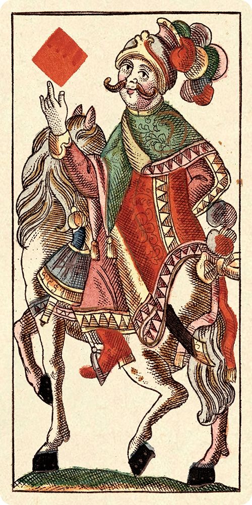 Knight of Diamonds (Bauern Hochzeit Deck) art print by Andreas Benedictus Gobl for $57.95 CAD