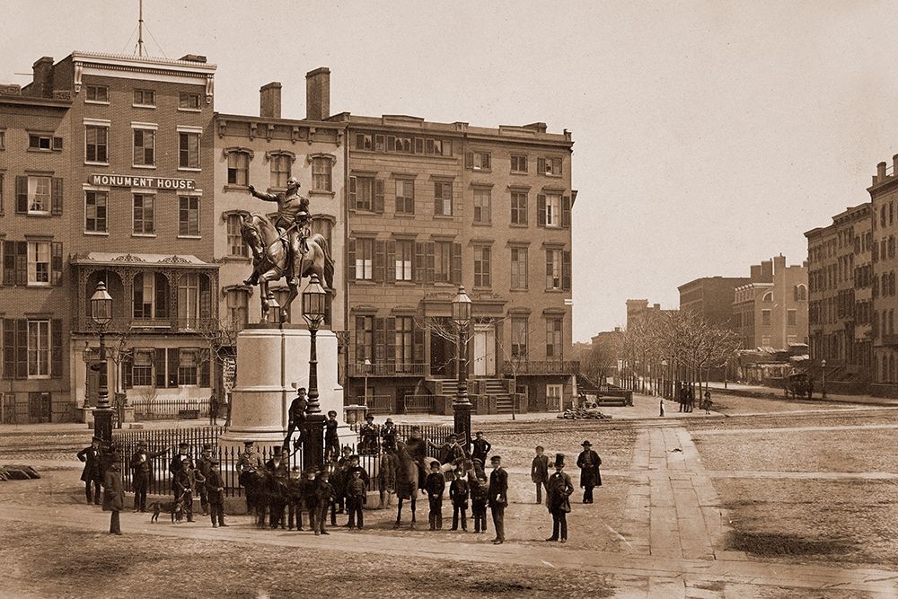  14th Street with Union Square and Washington Monument, about 1855 art print by Silas A. Holmes for $57.95 CAD