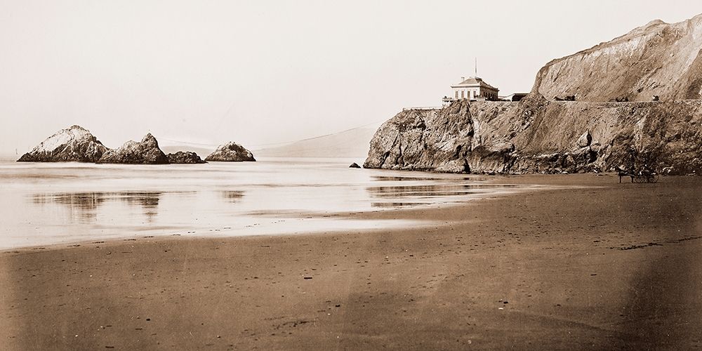 The Cliff House from the Beach, San Francisco, California, 1868-1870 art print by Carleton Watkins for $57.95 CAD