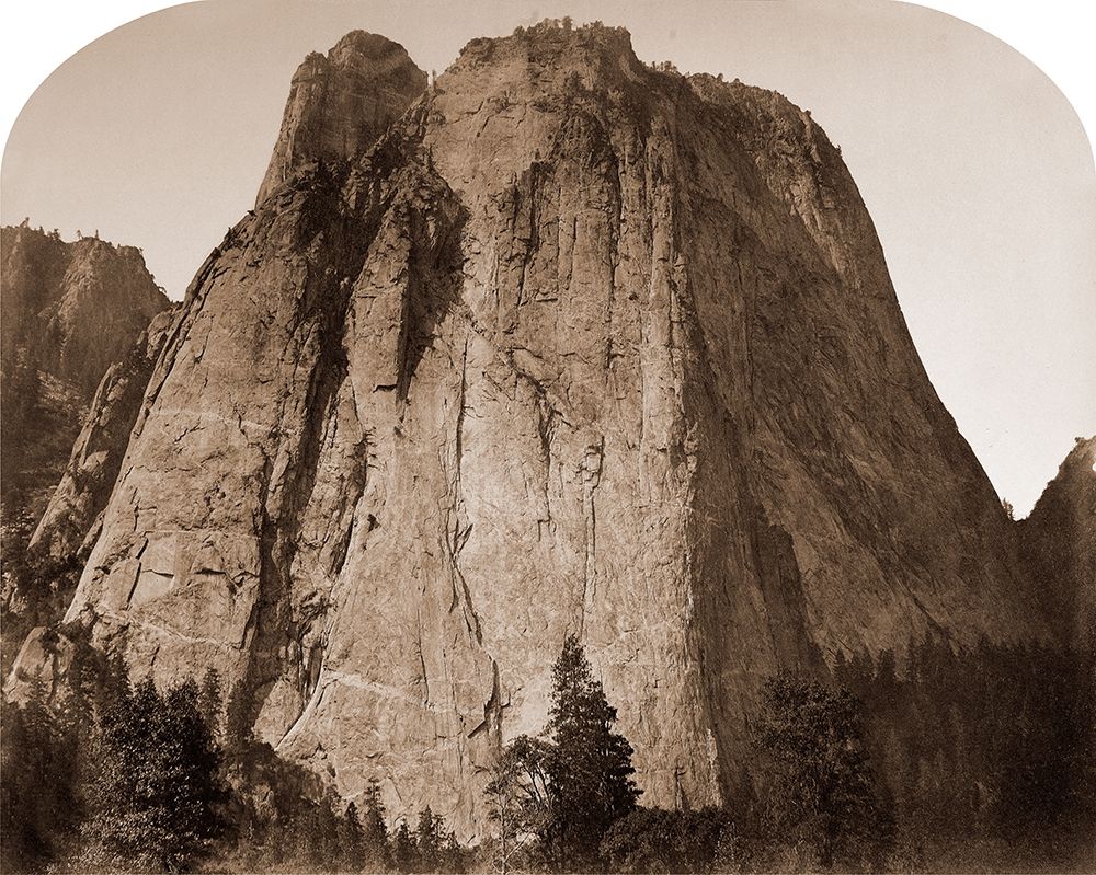 Cathedral Rock - Yosemite, California, 1861 art print by Carleton Watkins for $57.95 CAD