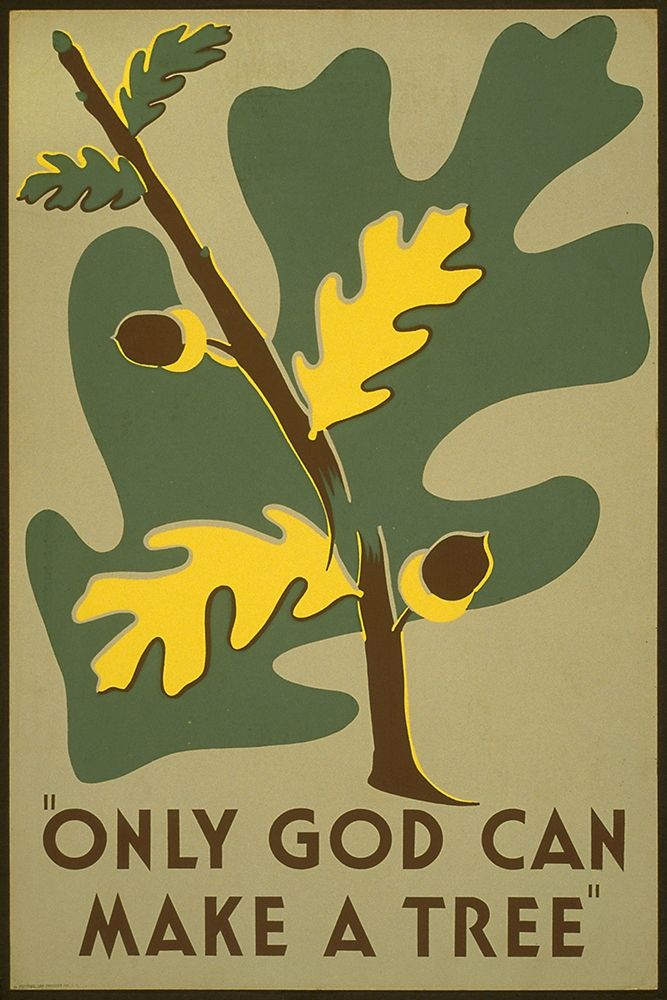 Only God Can Make a Tree, 1938 art print by Stanley Thomas Clough for $57.95 CAD
