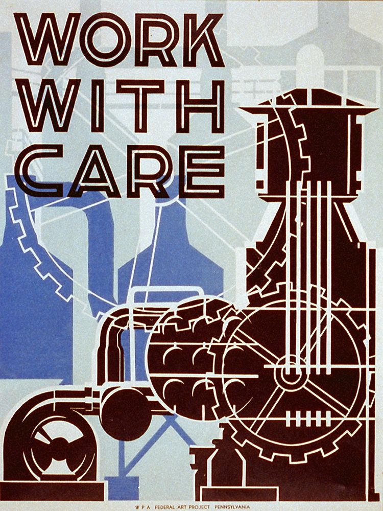 Work with care art print by Nathan Sherman for $57.95 CAD