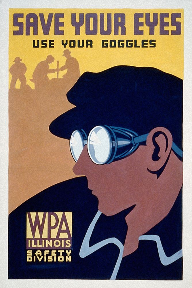 Save your eyes - use your goggles art print by WPA for $57.95 CAD