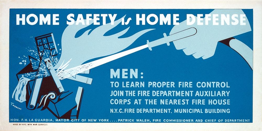 Home safety is home defense - Learn fire control art print by Jack Tworkov for $57.95 CAD