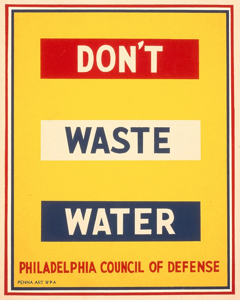 Dont waste water art print by Raymond Wilcox for $57.95 CAD