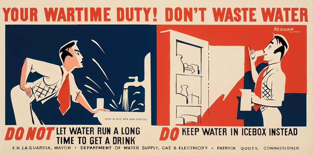 Do not let water run a long time to get a drink art print by Earl Kerkam for $57.95 CAD