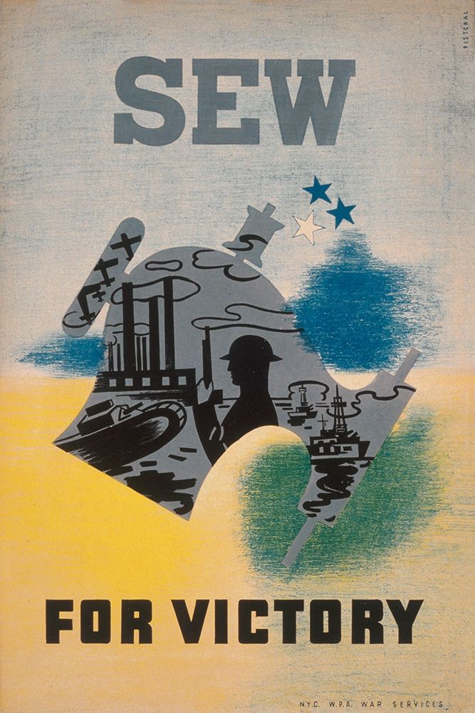 Sew for victory art print by WPA for $57.95 CAD