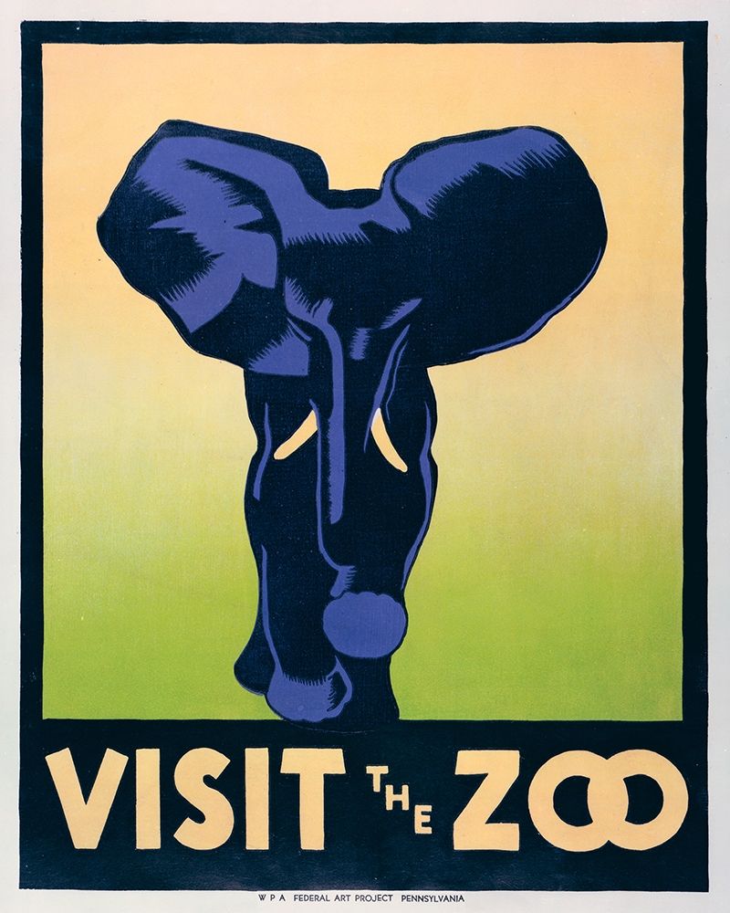 Visit the zoo - Elephant art print by Hugh Stephenson for $57.95 CAD