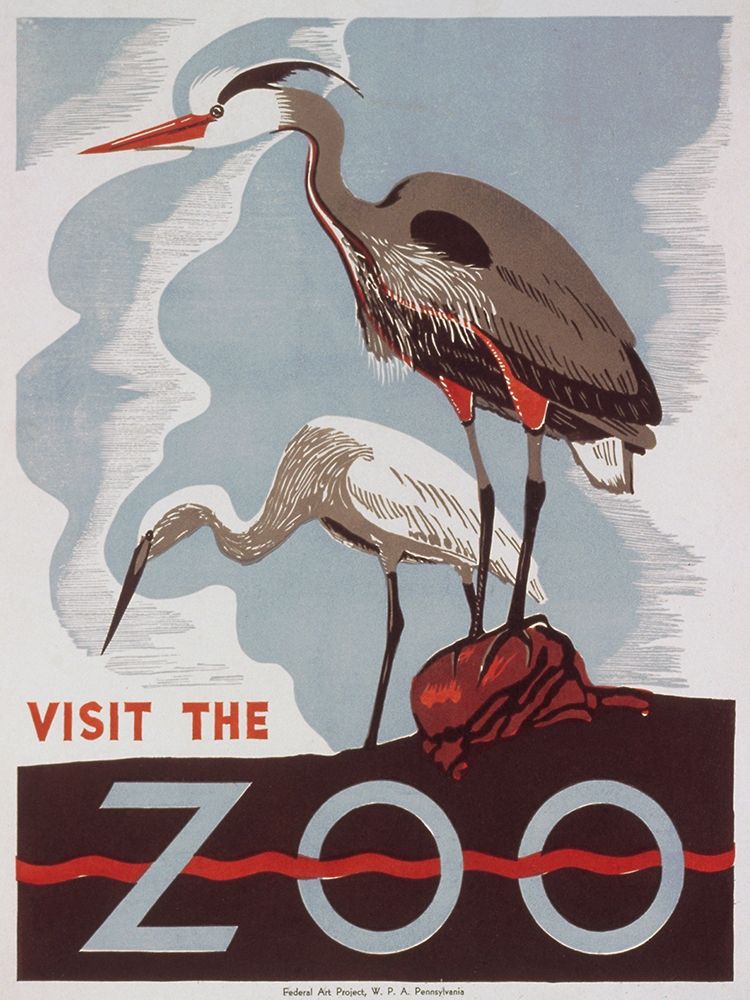 Visit the zoo - Herons art print by WPA for $57.95 CAD