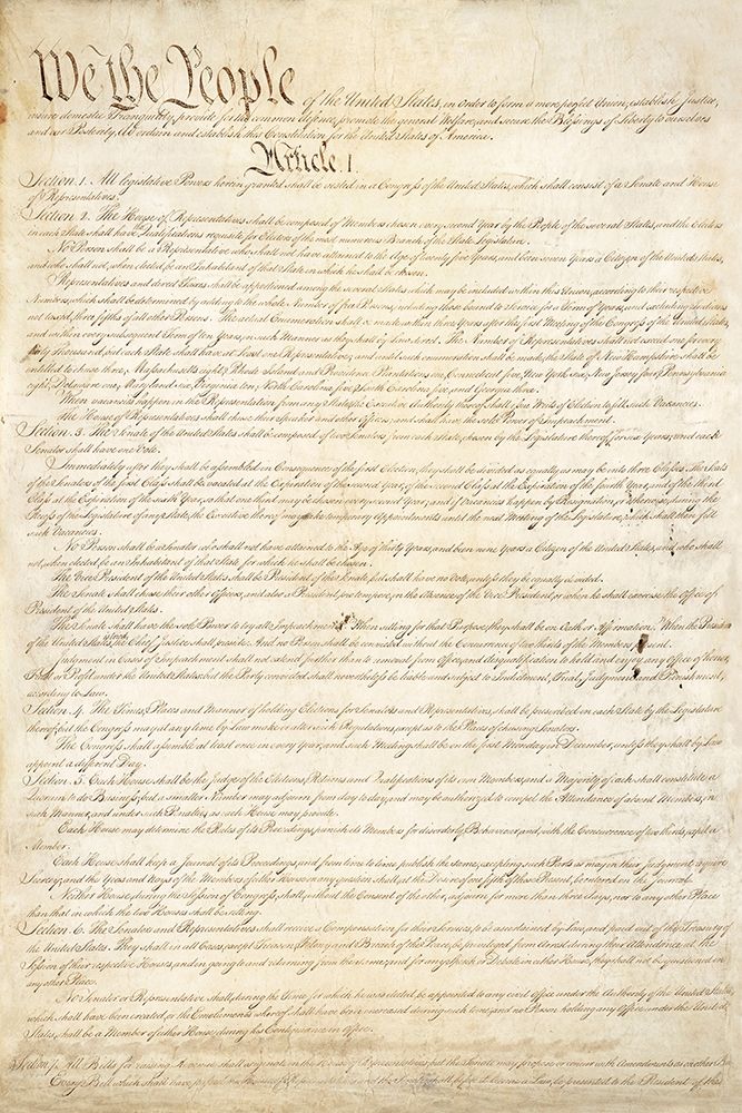 Constitution of the United States, 1787 art print by Constitutional Convention for $57.95 CAD