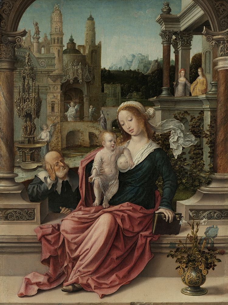 The Holy Family art print by Jan (Mabuse) Gossaert for $57.95 CAD