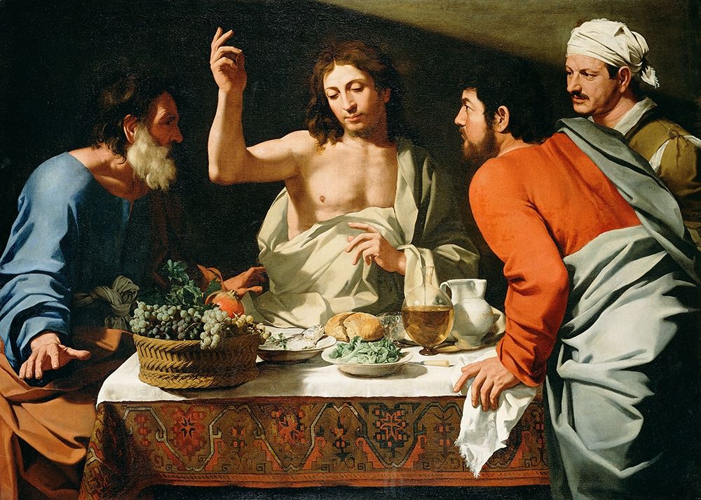 The Supper at Emmaus art print by Bartolomeo Cavarozzi for $57.95 CAD
