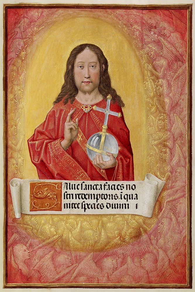 Christ in Majesty art print by Unknown 16th Century Flemish Illuminator for $57.95 CAD