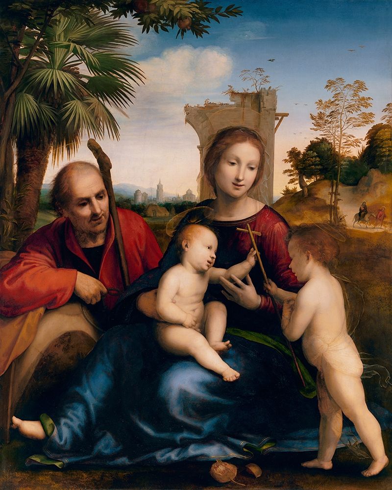 The Rest on the Flight into Egypt with St. John the Baptist art print by Baccio della Porta for $57.95 CAD