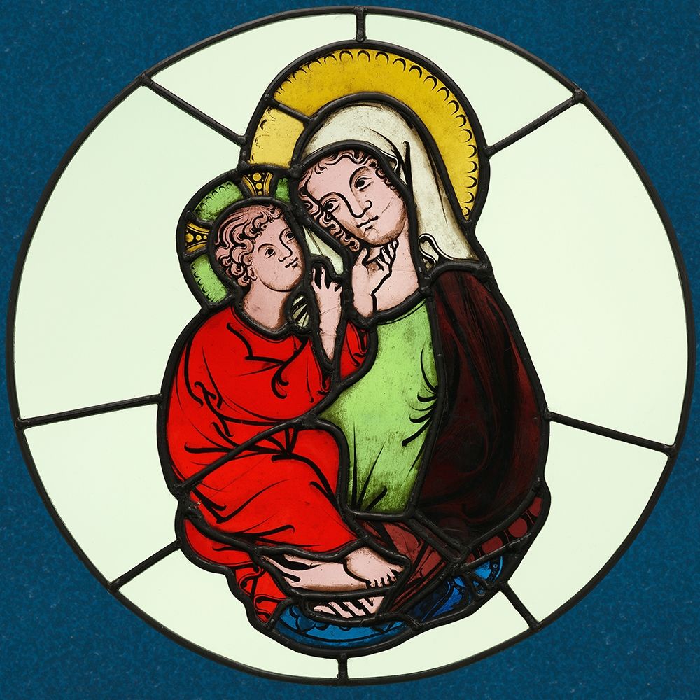 The Virgin and Child art print by Unknown 14th Century Austrian Illuminator for $57.95 CAD