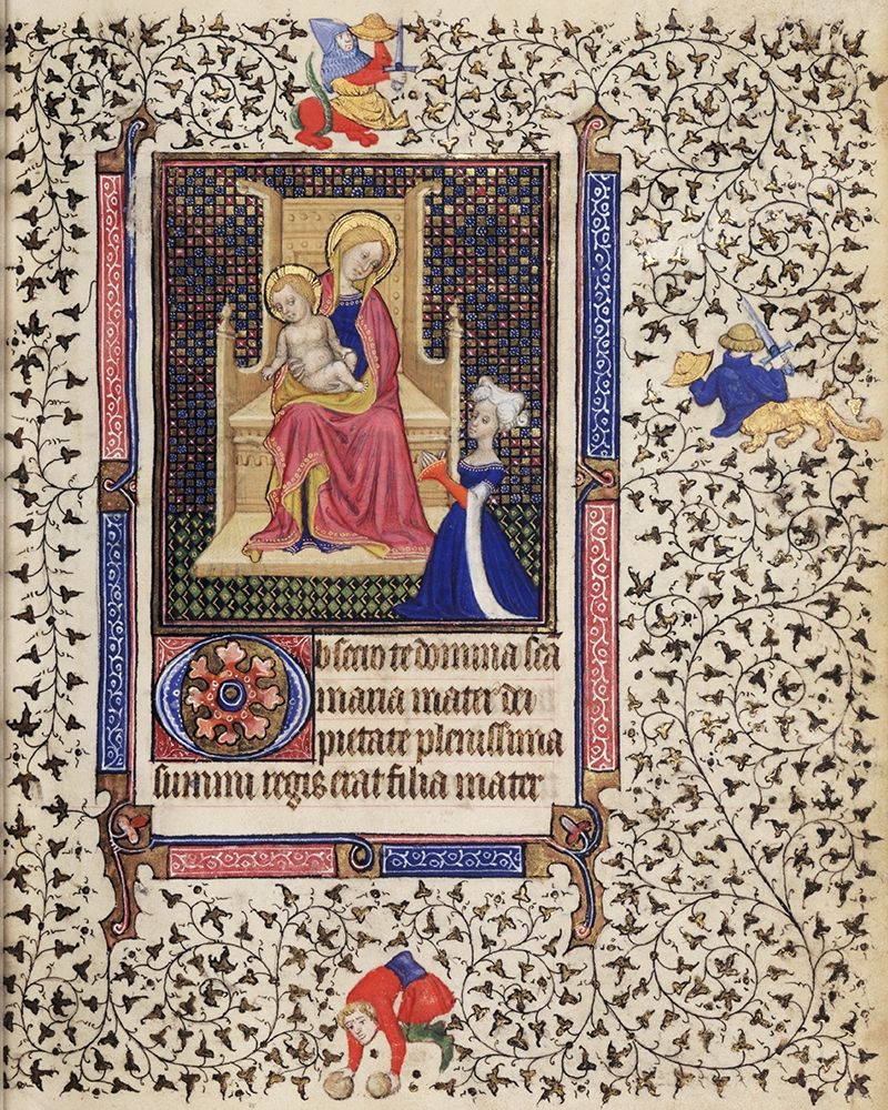 A Woman in Prayer before the Virgin and Child art print by Unknown 15th Century Netherland Illuminator for $57.95 CAD