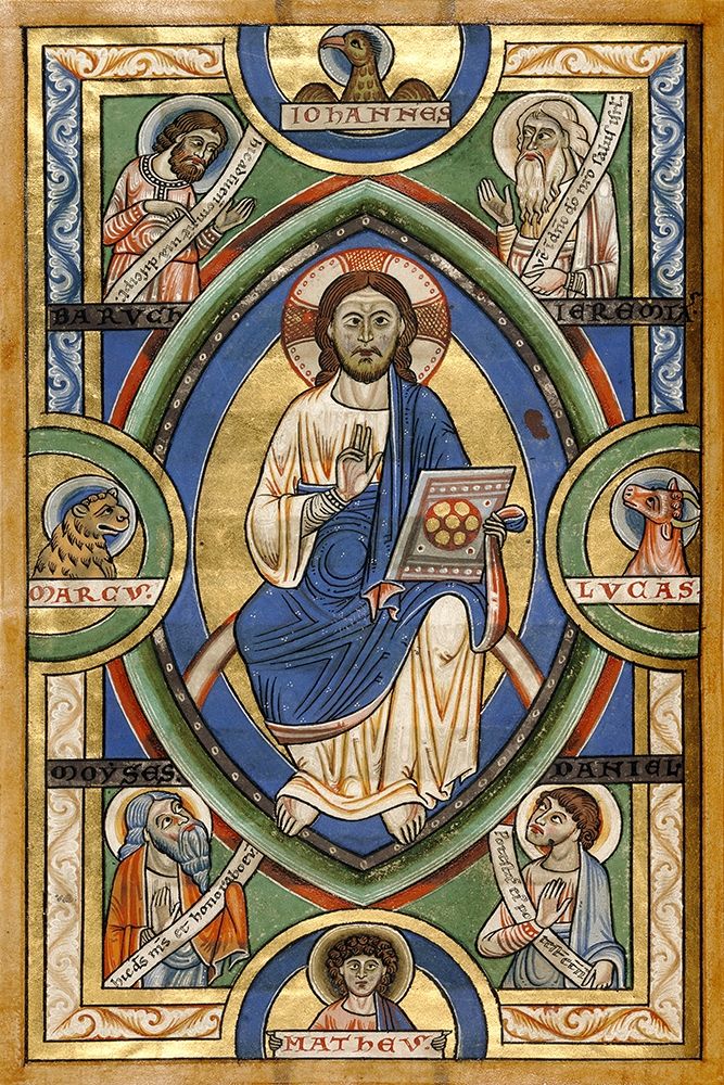 Christ in Majesty art print by Unknown 12th Century Illuminator for $57.95 CAD