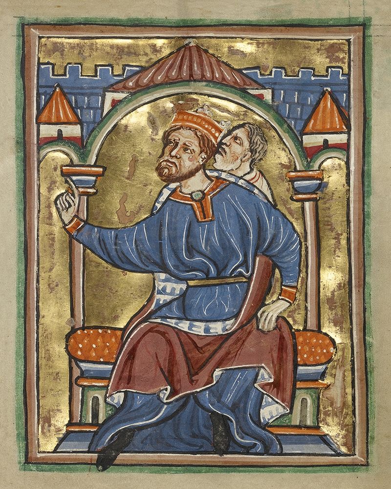 Herod Enthroned art print by Unknown 12th Century English Illuminator for $57.95 CAD