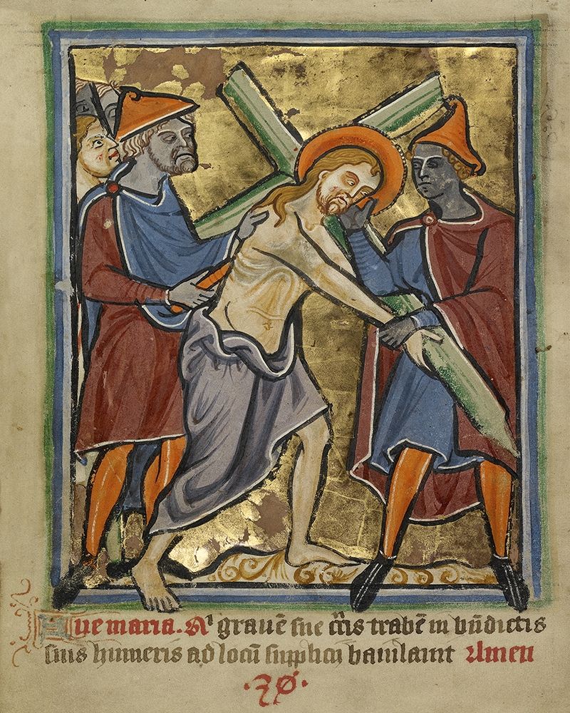 Christ Carrying the Cross art print by Unknown 12th Century English Illuminator for $57.95 CAD
